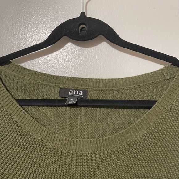 a.n.a olive green knit top - Picture 3 of 3